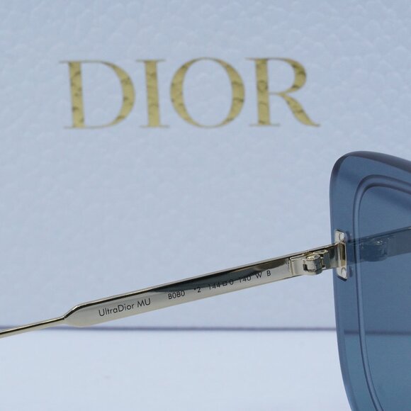 Final Price! Dior ULTRADIOR MU B0B0 Gold /Blue Sunglasses